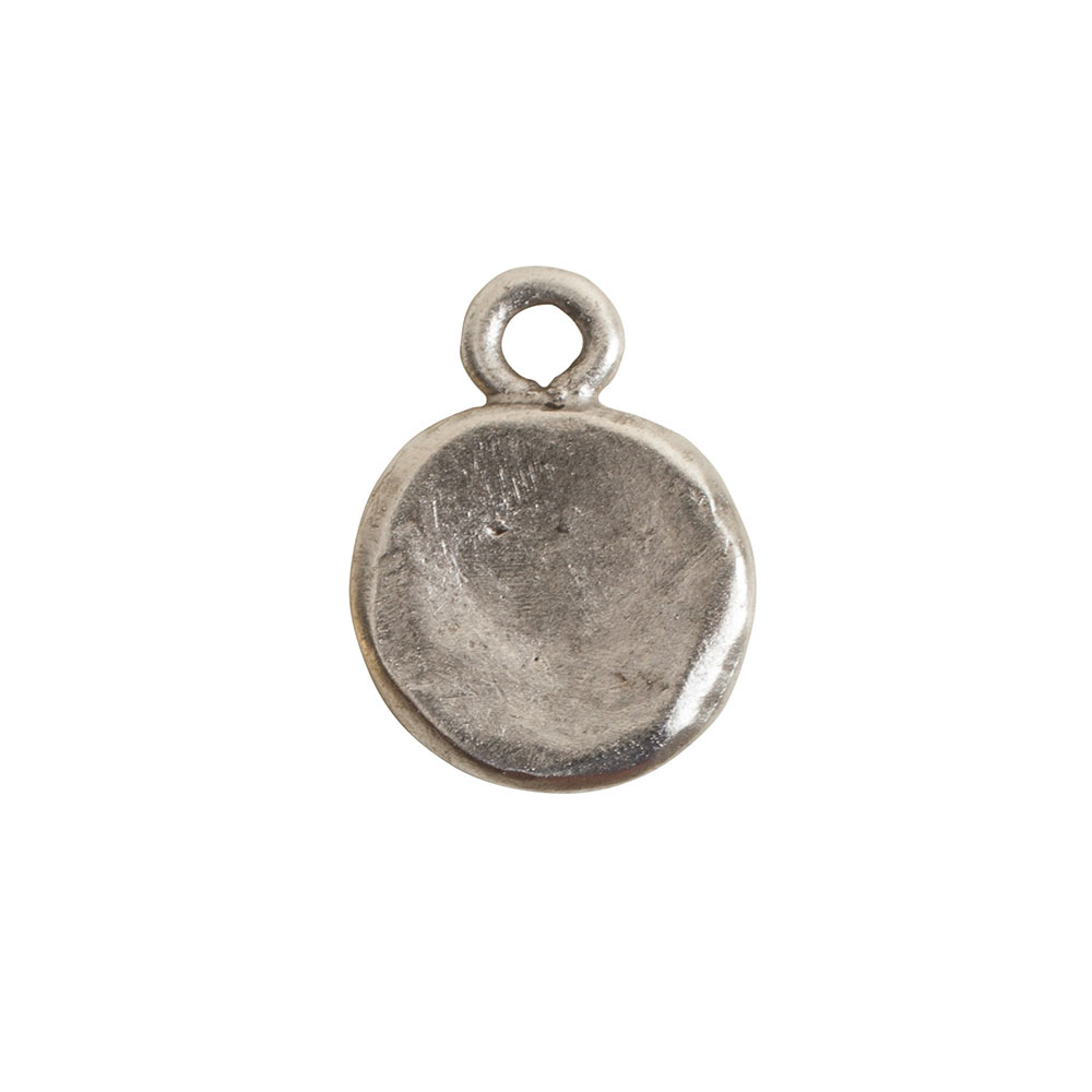 Circle Heart 9mm Pewter Charm (2 Color Options) - 1 pc. (M1951)-The Bead Gallery Honolulu