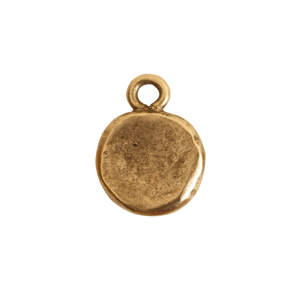 Circle Heart 9mm Pewter Charm (2 Color Options) - 1 pc. (M1951)-The Bead Gallery Honolulu