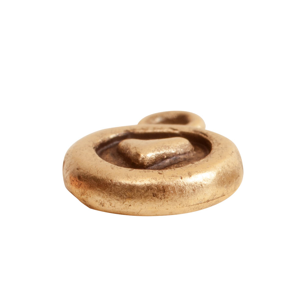 Circle Heart 9mm Pewter Charm (2 Color Options) - 1 pc. (M1951)-The Bead Gallery Honolulu