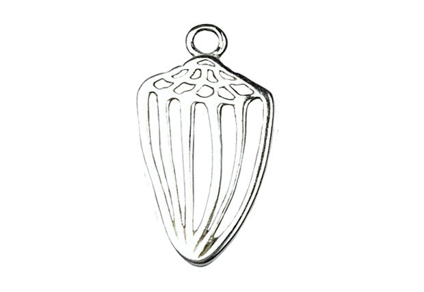 Cone Seashell Charm (2 Metal Options) - 1 pc.