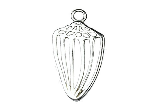 Cone Seashell Charm (2 Metal Options) - 1 pc.