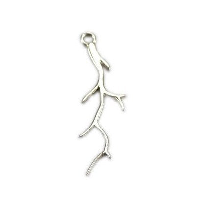 Coral Twig Charm (2 Metal Options Available) - 1 pc.