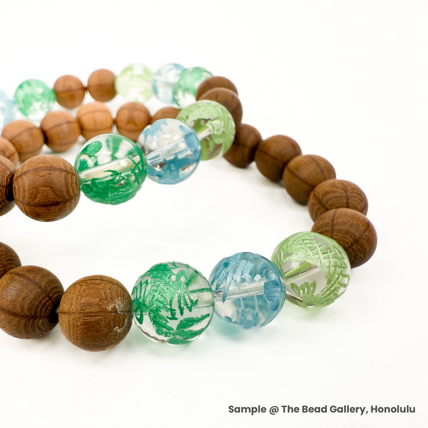 Crystal Quartz 10mm Dragon Etched Round Bead Mix - (3 pcs/MIX150)-The Bead Gallery Honolulu