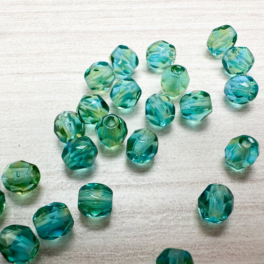 Czech 3x4mm Faceted Fire Polish Bead - 7.25" Strand (CZ581)