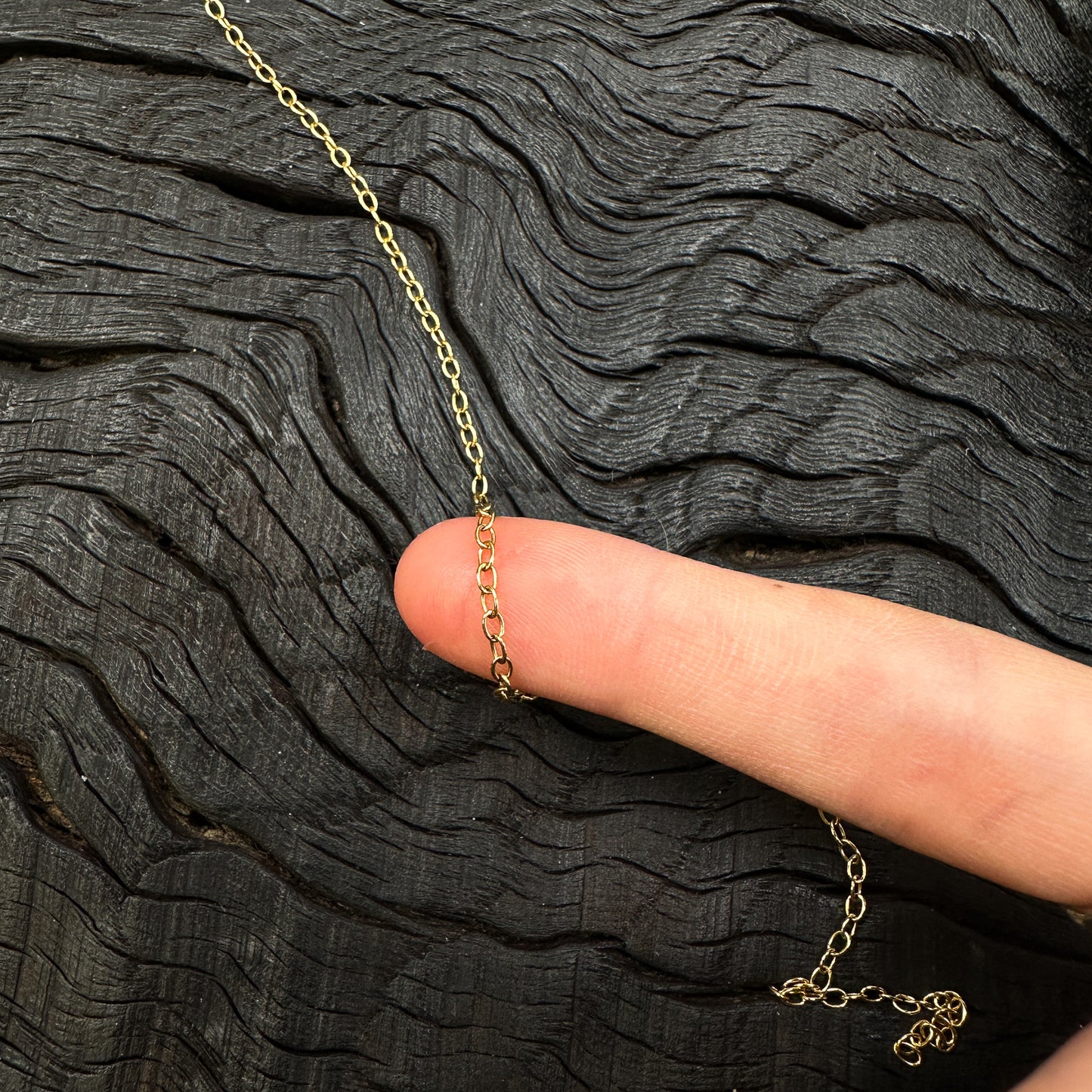 Delicate Link Cable Plated Brass Chain - 6 inches (CB132)-The Bead Gallery Honolulu