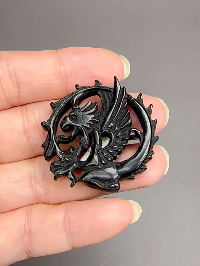 Dragon Pendants - Handcarved & Handpainted Wood from Bali (J261)