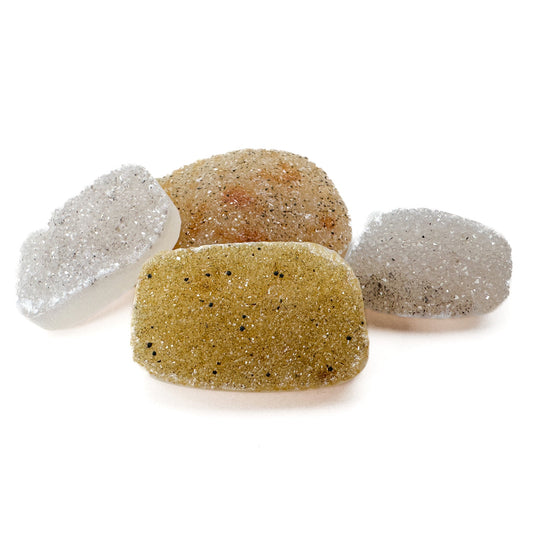 Druzy Agate Flat Rectangle Long Drill Focal Bead - 1 pc. (P2288)-The Bead Gallery Honolulu