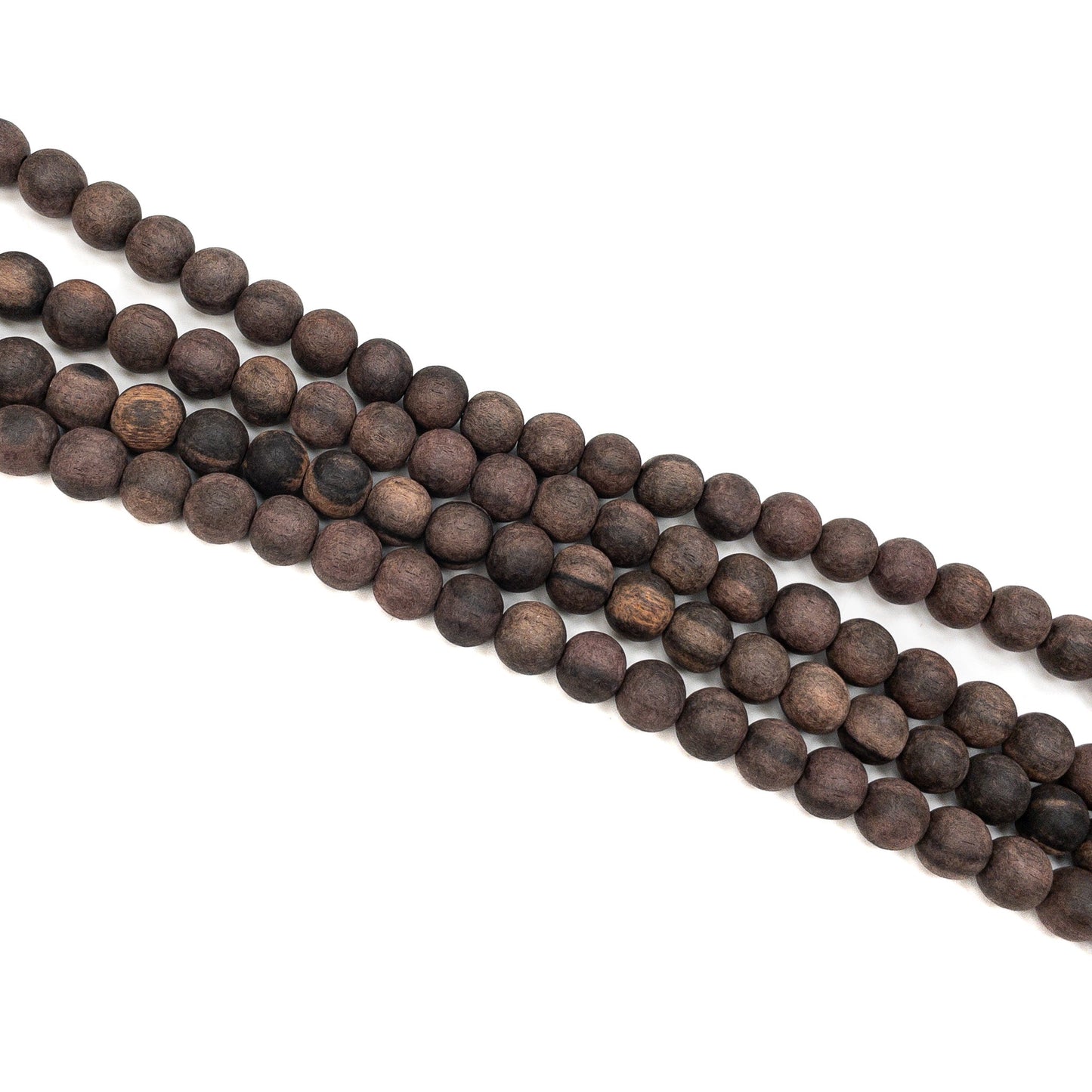 Ebony Wood 10mm Matte Finish Round Bead - 16" Strand (GEM1840)