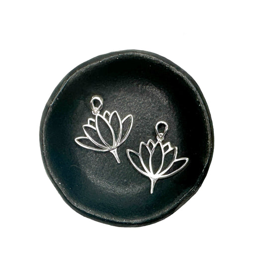 Egyptian Lotus Charm (3 Metal Options) - 1 pc.-The Bead Gallery Honolulu