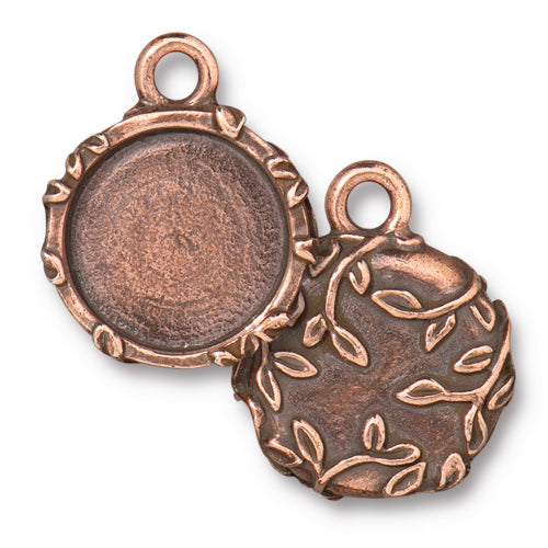 Enchanting Vines Blank Bezel Pendant (3 Colors Available) - 2 pcs.