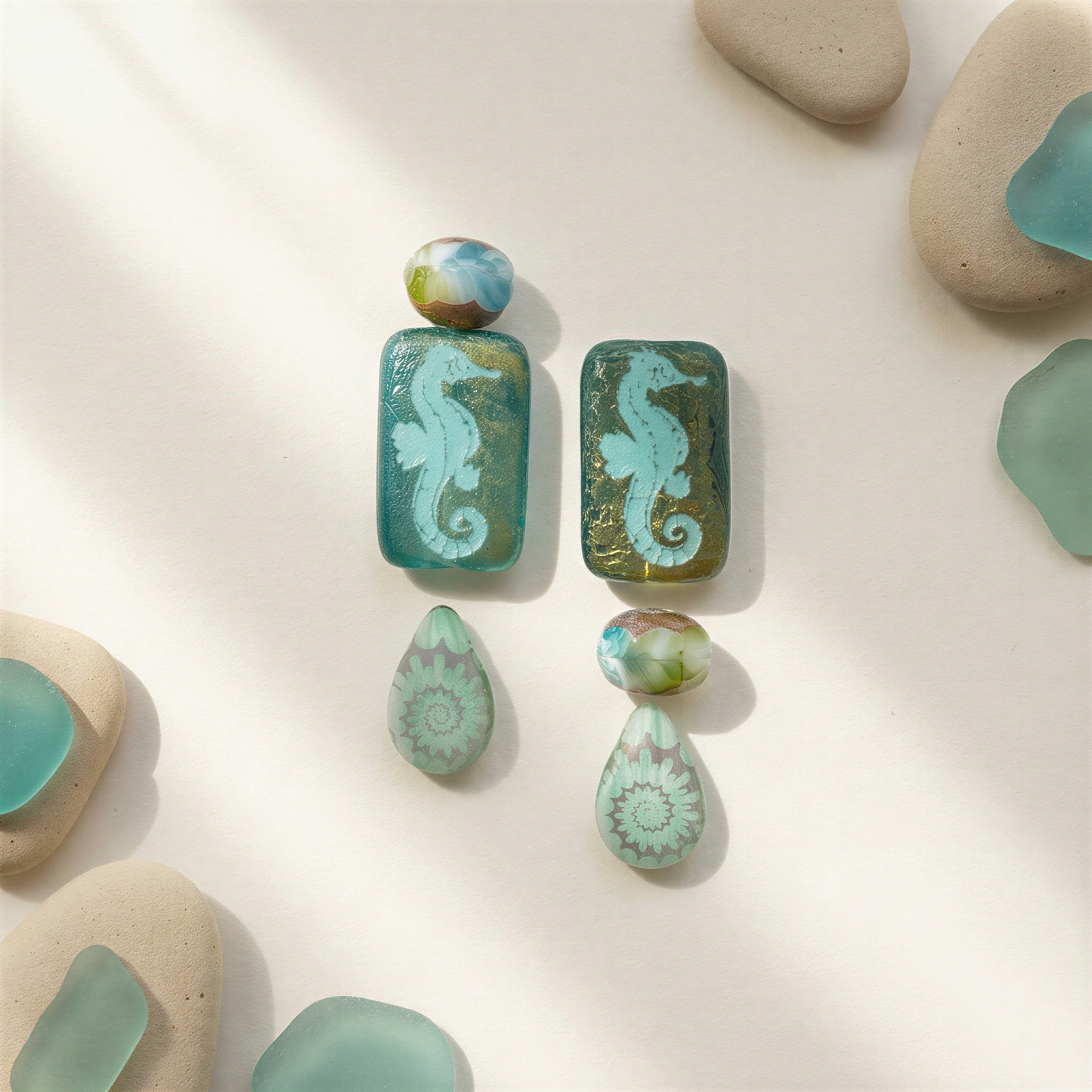 Beach Bound Earrings Kit (4 Designs) - Beads Only (KT442) – AI Studio Image (Transformed)