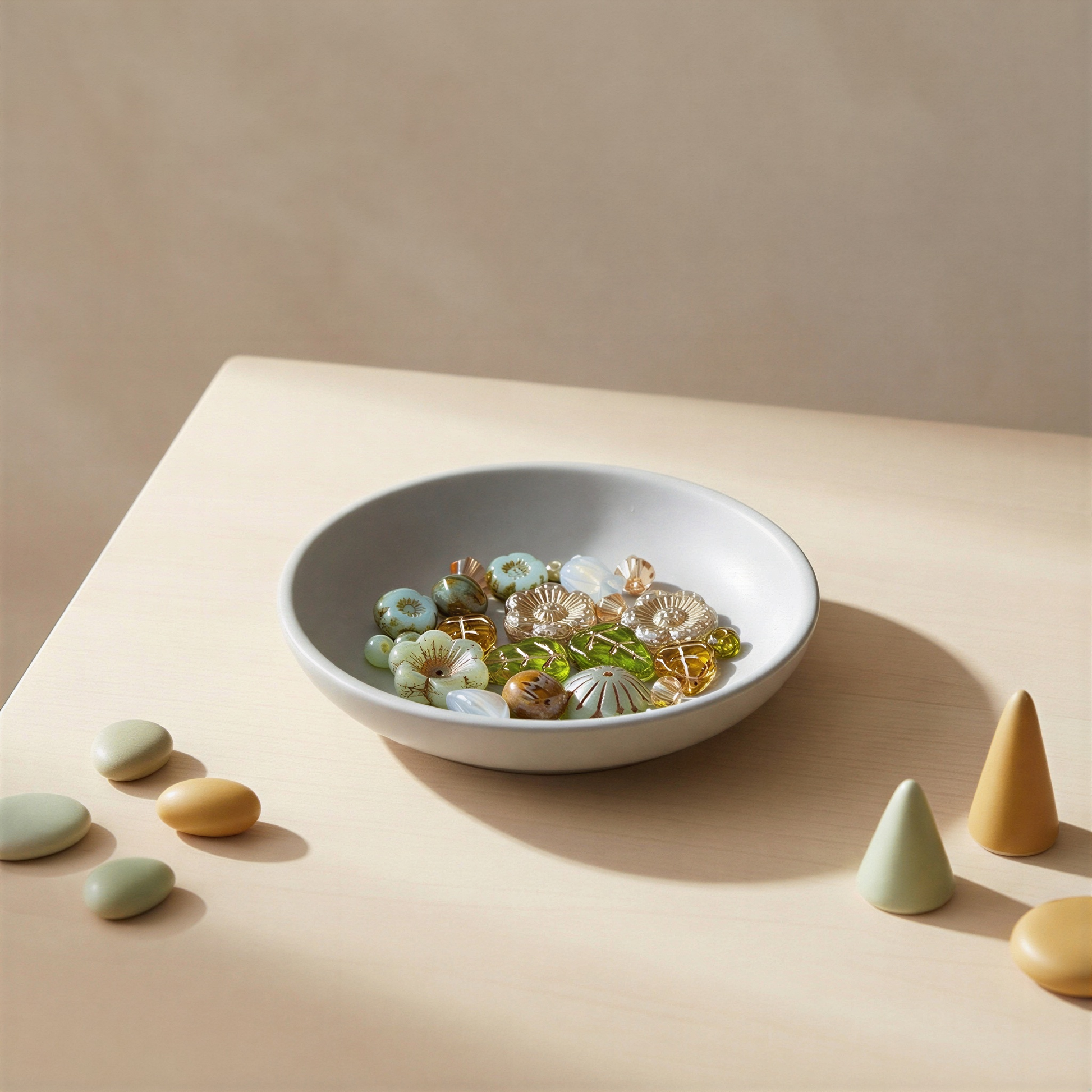 Luxe Garden European Glass & Crystal Mix - 24 pcs. (KT303) – AI Studio Image (Transformed)