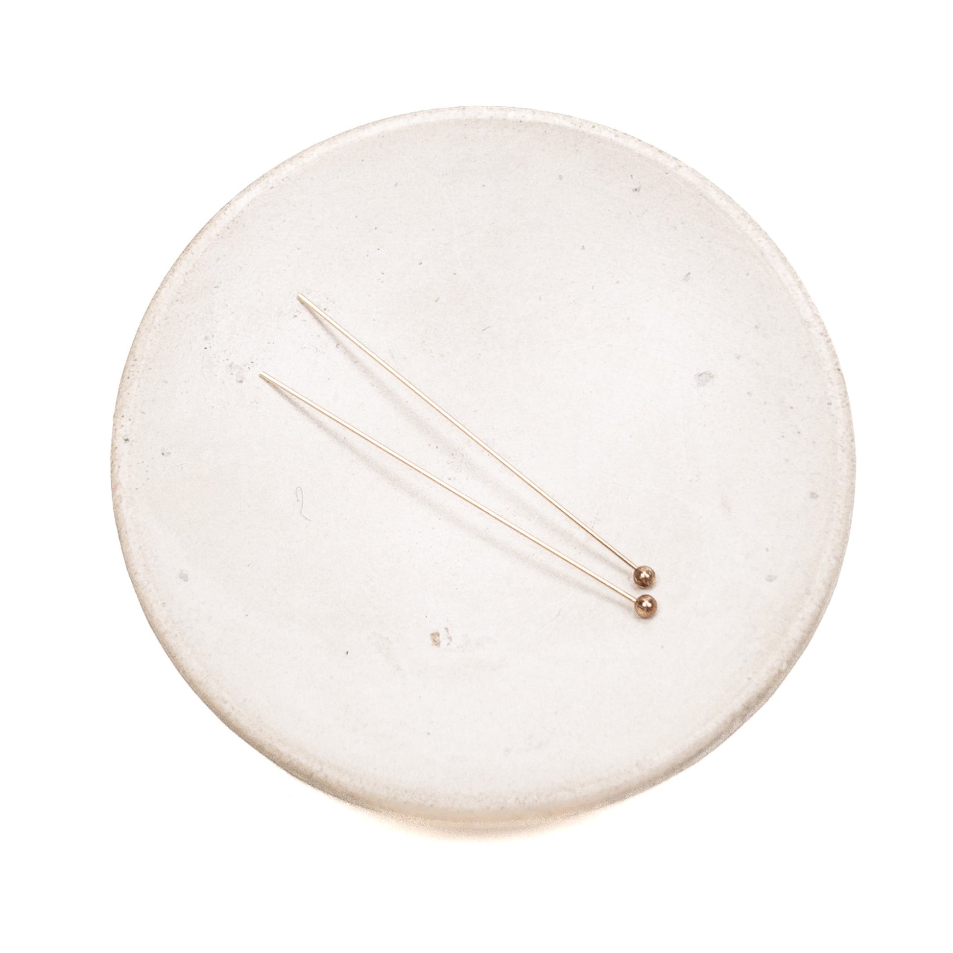 Fancy Headpin: 24 Gauge 1.9mm LARGE Ball (2 Metal Options & Lengths)-The Bead Gallery Honolulu