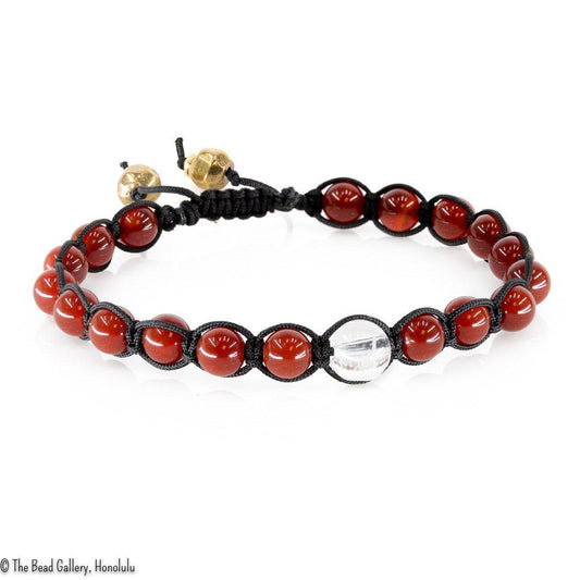 Feng Shui Sliding Knot Bracelet Kit - 6mm Red Agate