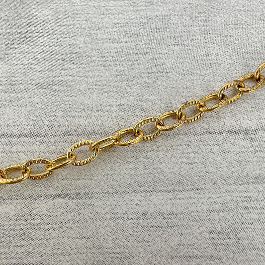 Fine Textured Antique Gold Plated Chain - 1 in. (CB133)-The Bead Gallery Honolulu