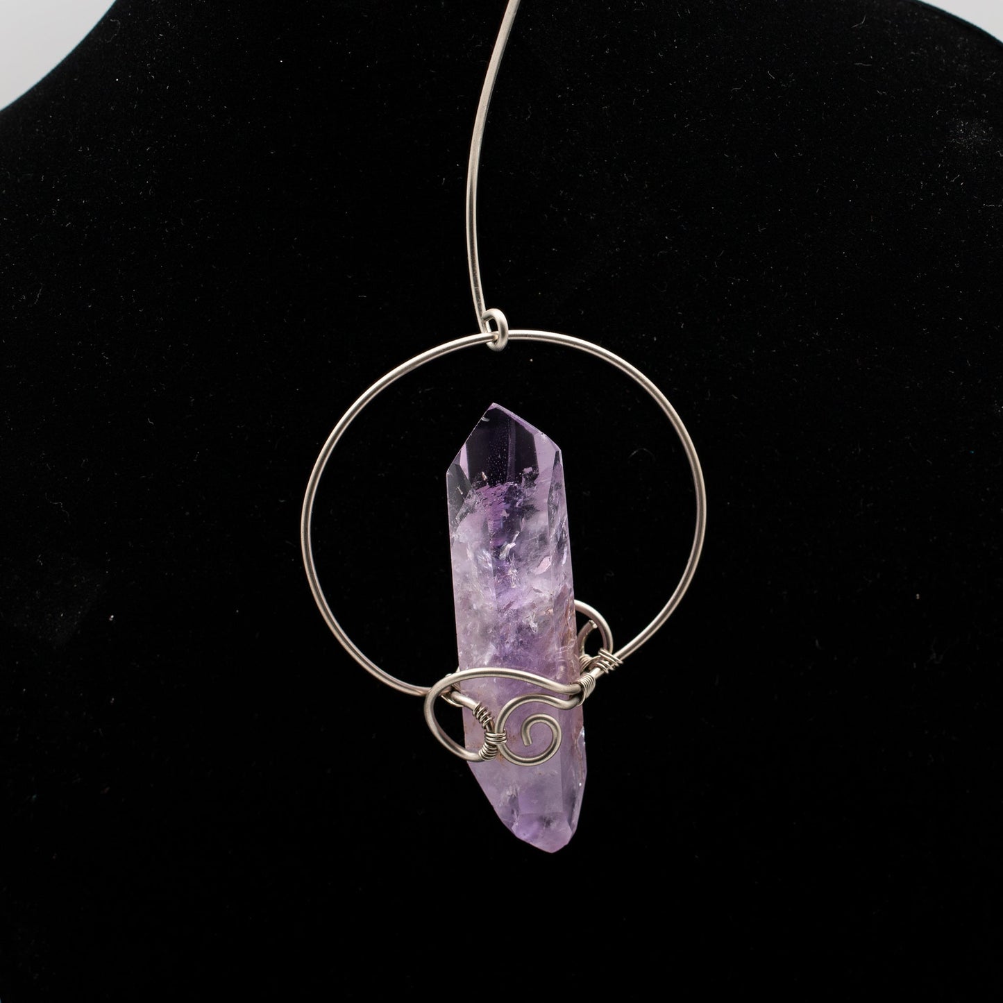 Floating Crystal Sculpture - Amethyst