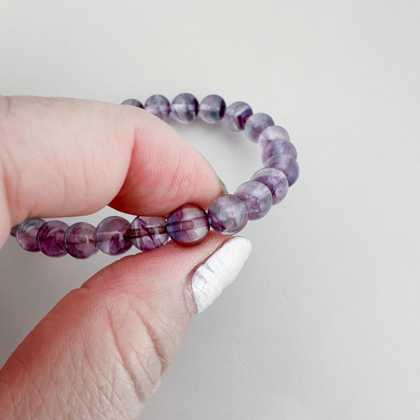 Fluorite 7mm Smooth Round Bead - 1 pc. (P3150)