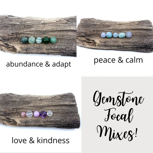 Focal Gemstone Bead Sets - 5 pcs.