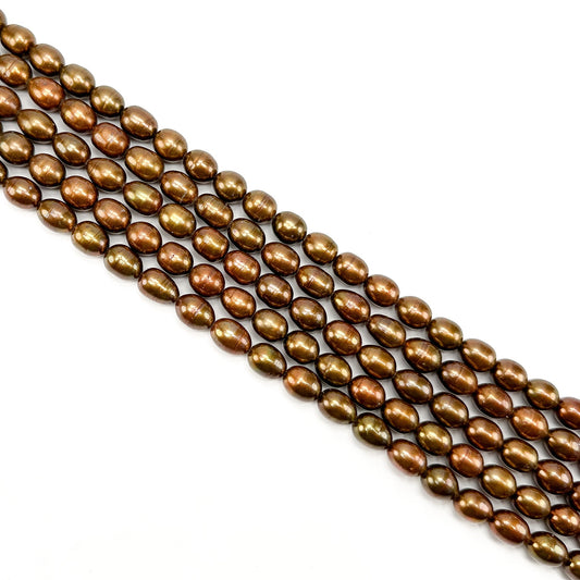 Freshwater Pearl 11.5-12.5mm Brown Potato Bead - 8" Strand (GEM2266)