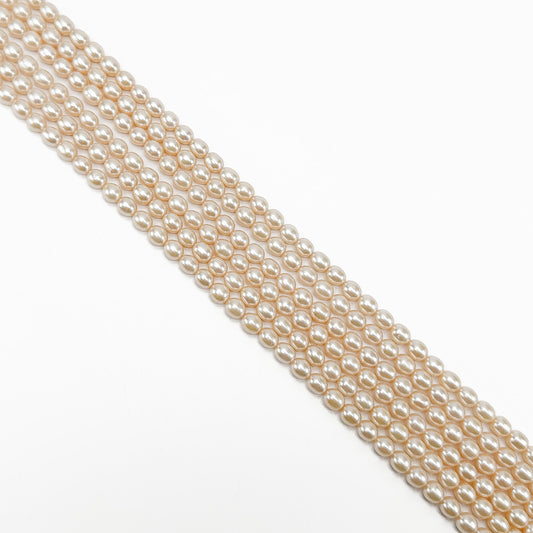 Freshwater Pearl 6-6.5mm Champagne Potato Bead - 8" Strand (GEM2214)