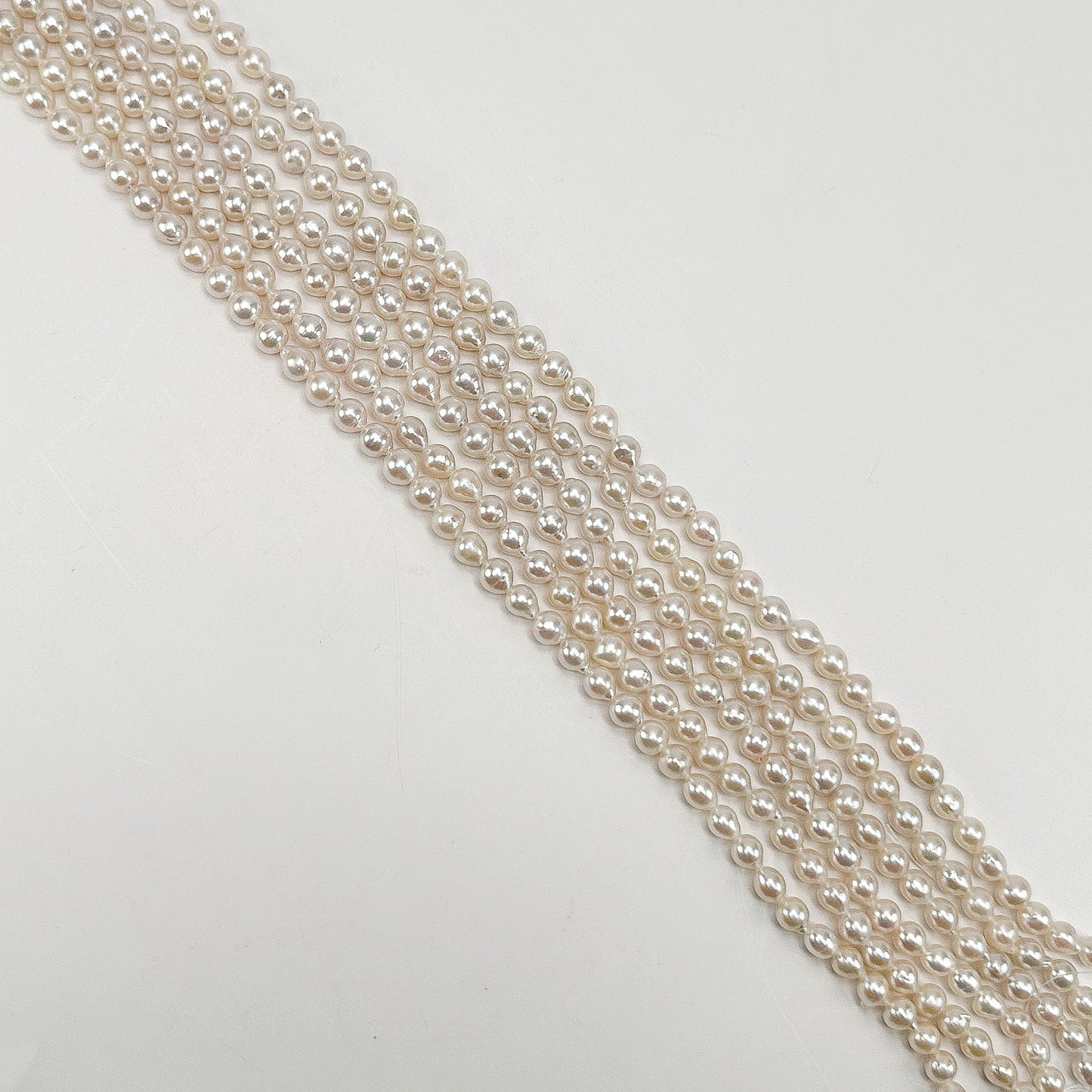 Freshwater Pearl 7mm White Baroque Bead - 8" Strand (GEM2245)-The Bead Gallery Honolulu