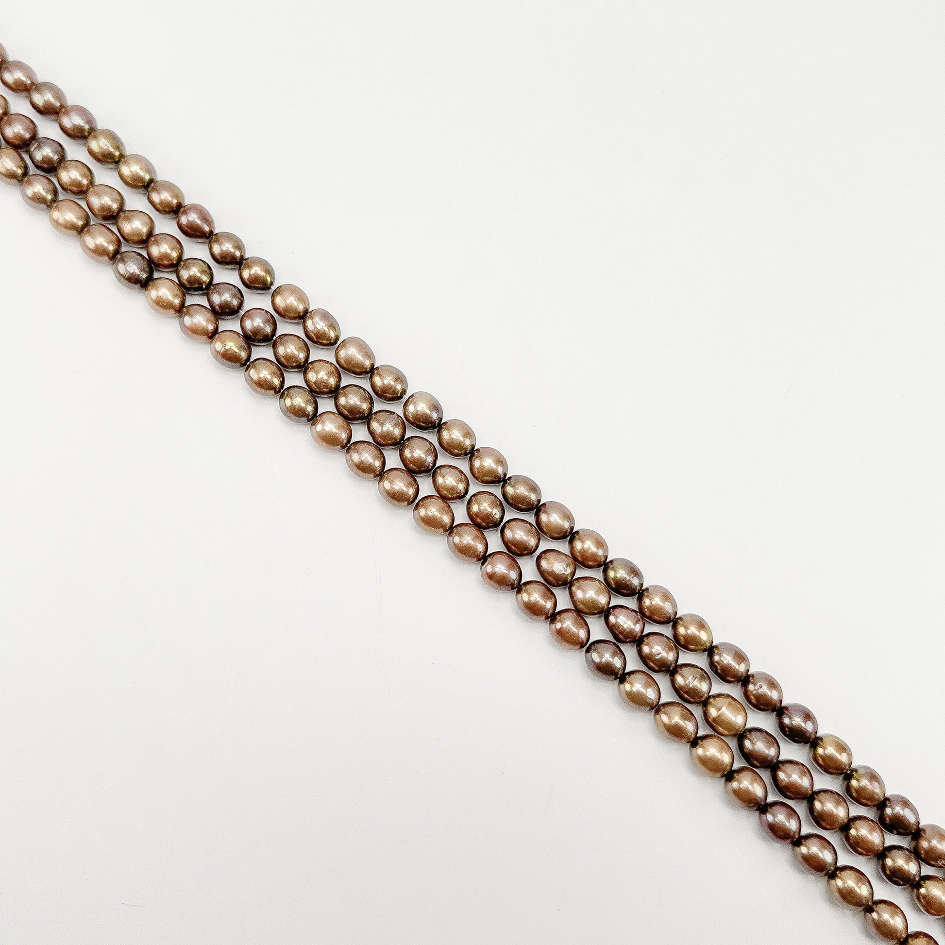 Freshwater Pearl 8-8.5mm Copper Brown Potato Bead - 8" Strand (GEM2270)-The Bead Gallery Honolulu