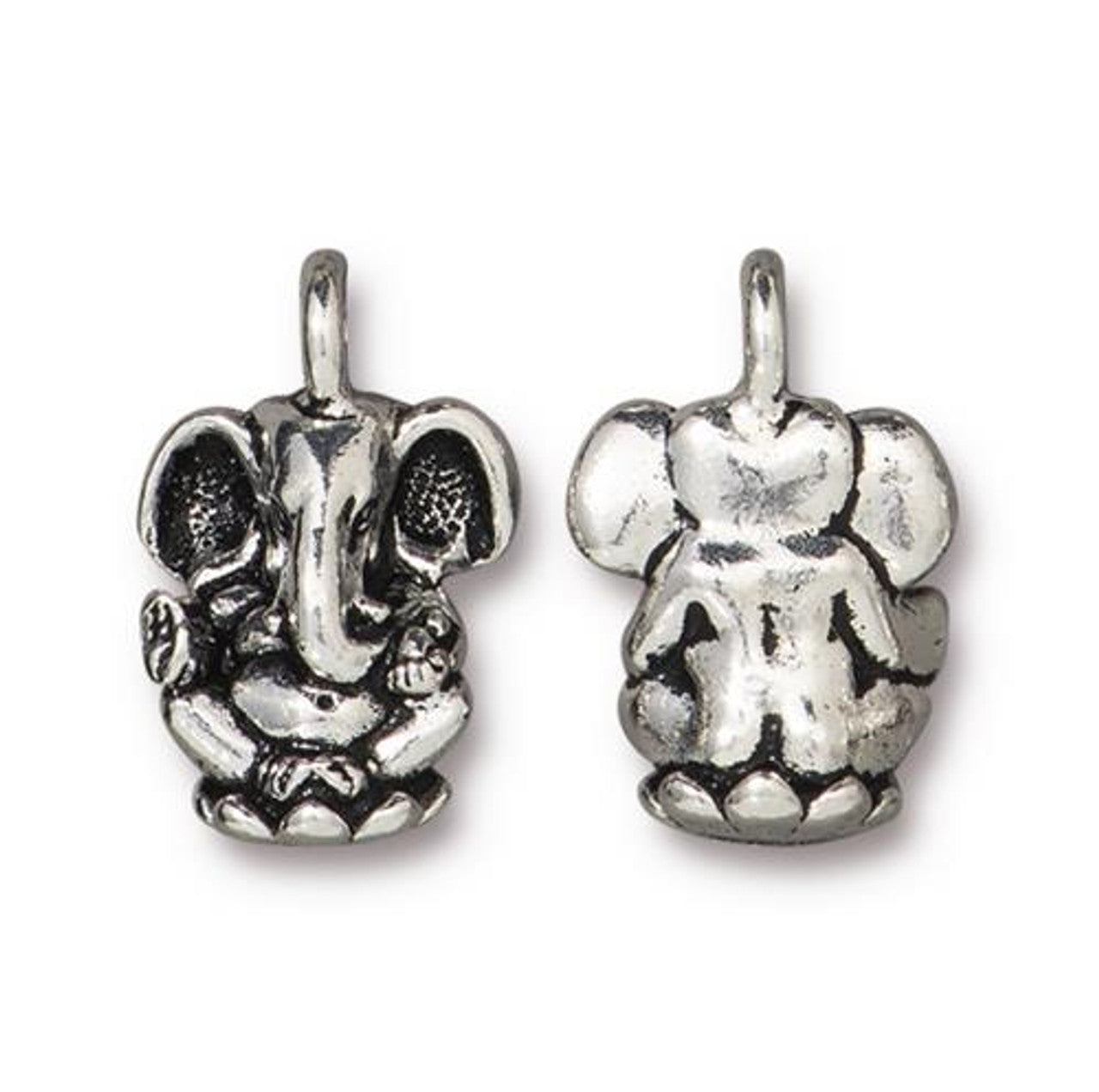 Tiny Ganesh Charm (3 Metals) - 1 pc.-The Bead Gallery Honolulu