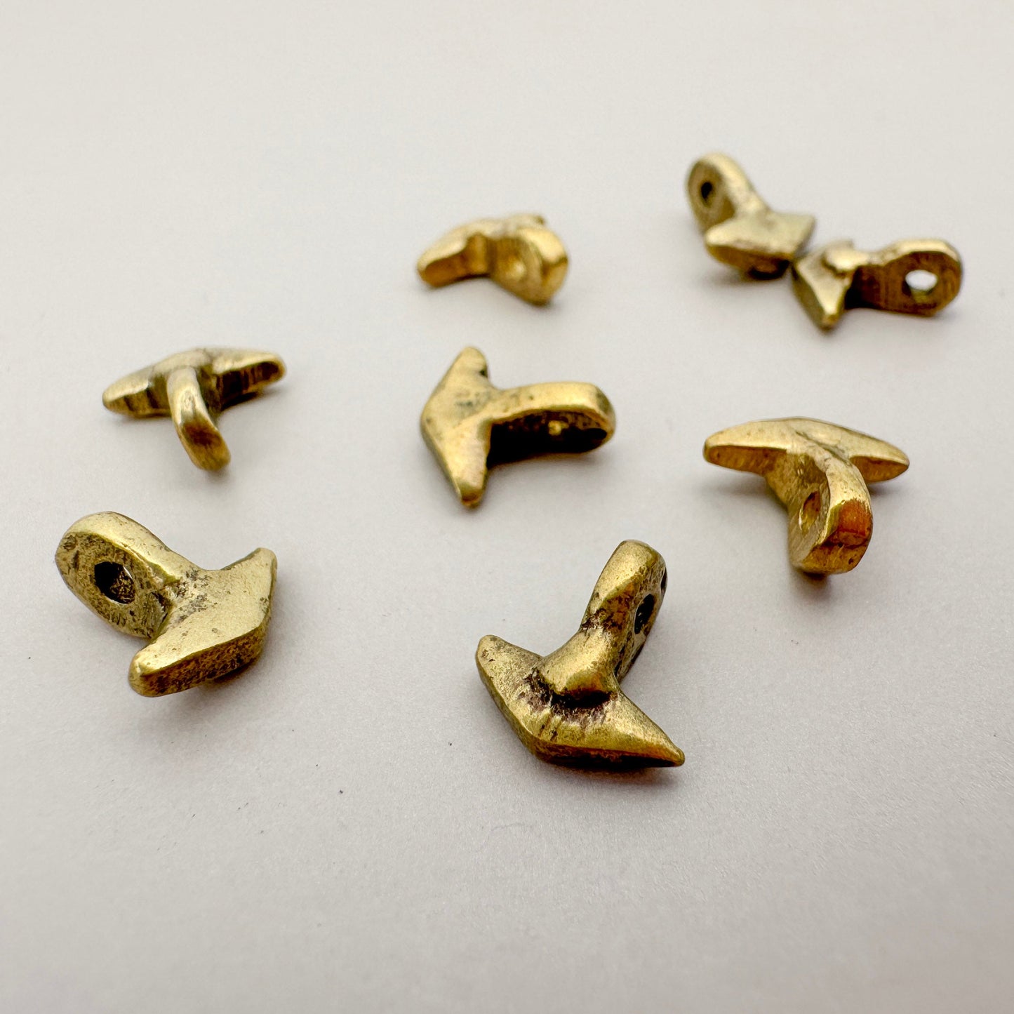 Ganesh's Axe 8.5x8.5mm Brass Charm - 5 pcs. (M1861)