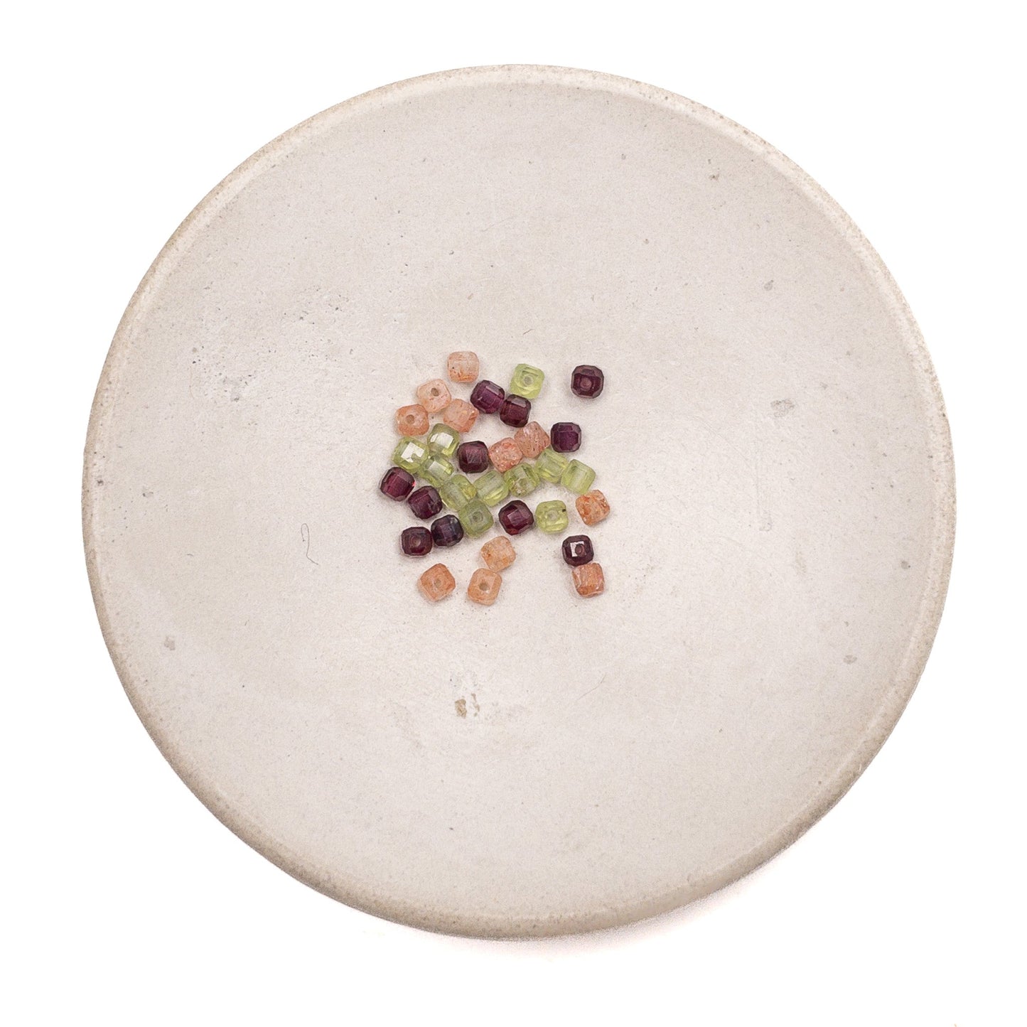 Ginger Bouquet Mixed Gemstone 2.5mm Faceted Cube Bead Mix - 33 pcs.