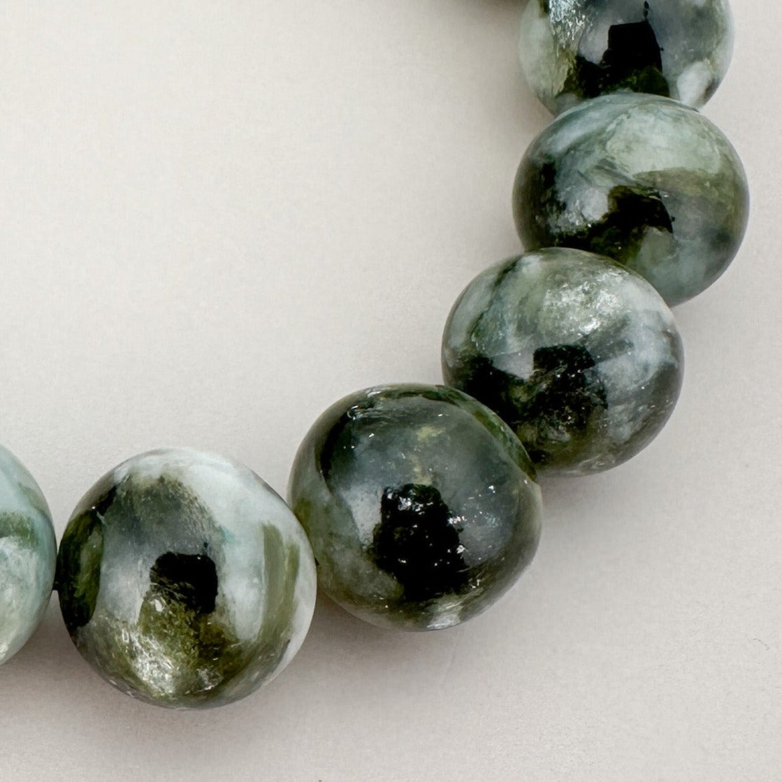 Green Lepidolite 12.5mm Smooth Round Bead - 1 pc. (P3137)