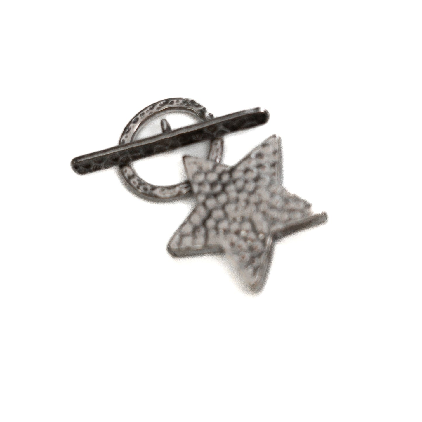 Hammered Star Toggle (Sterling Silver) - 1 set