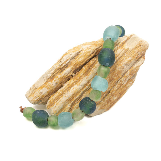 Hanauma Bay Rustic African Recycled Glass Bead Mix - 15 pcs.