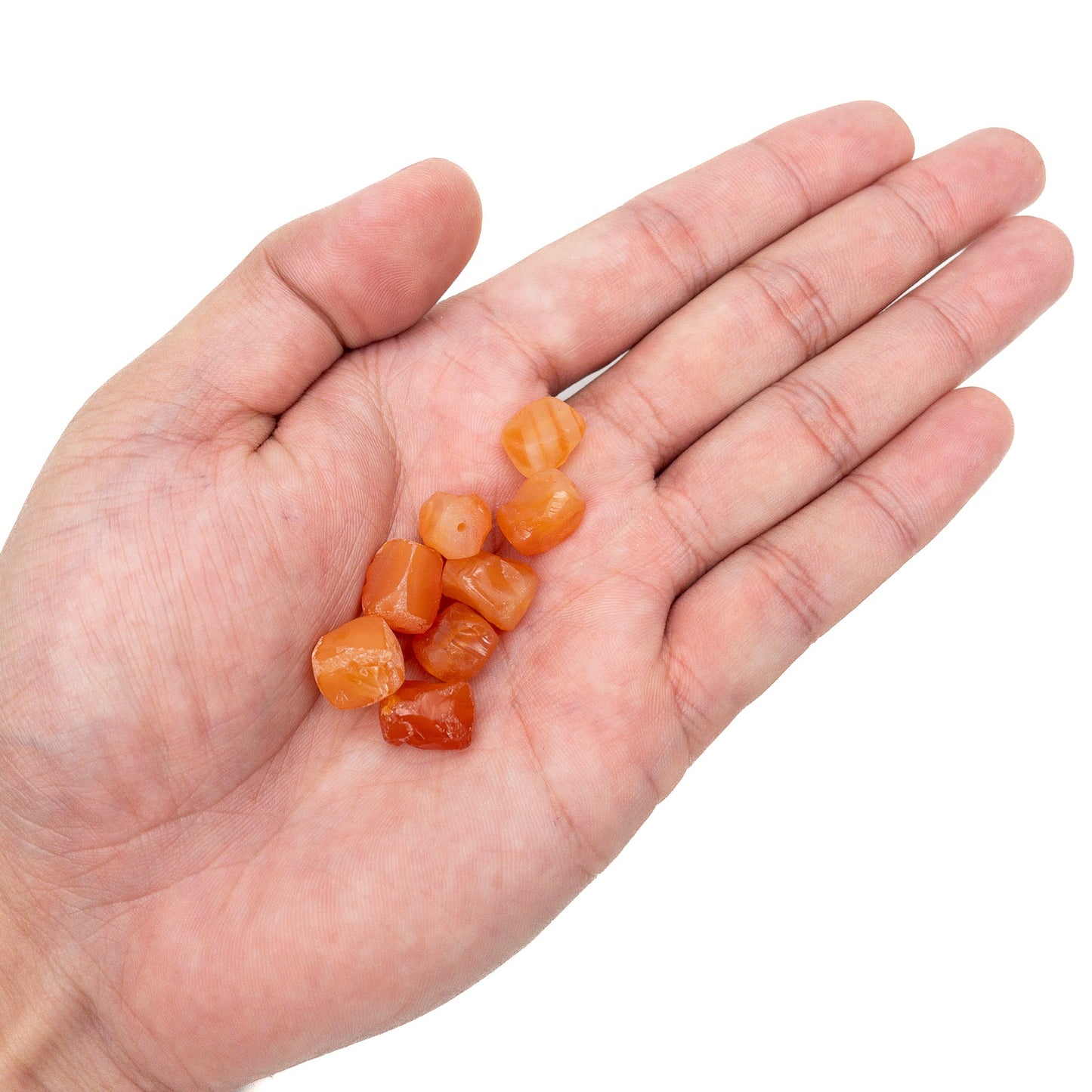 Hand-Hammered Carnelian Rough Beads - 1pc.