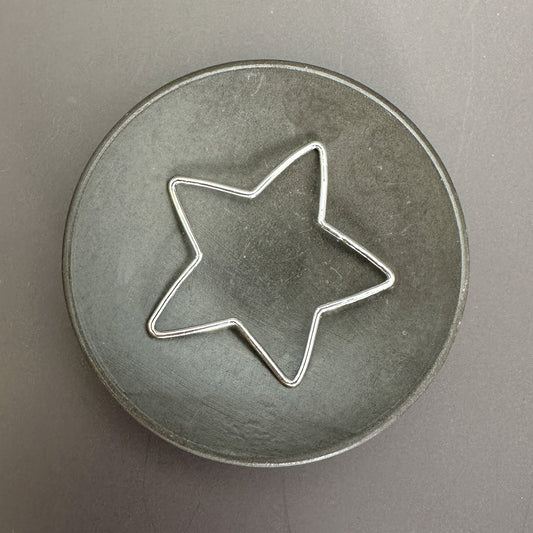 Handmade Pure Silver Star Pendant 38mm - Hammered Finish, Artisan Crafted, Silver Star Charm for Jewelry Making - 1 pc. (M1932)-The Bead Gallery Honolulu