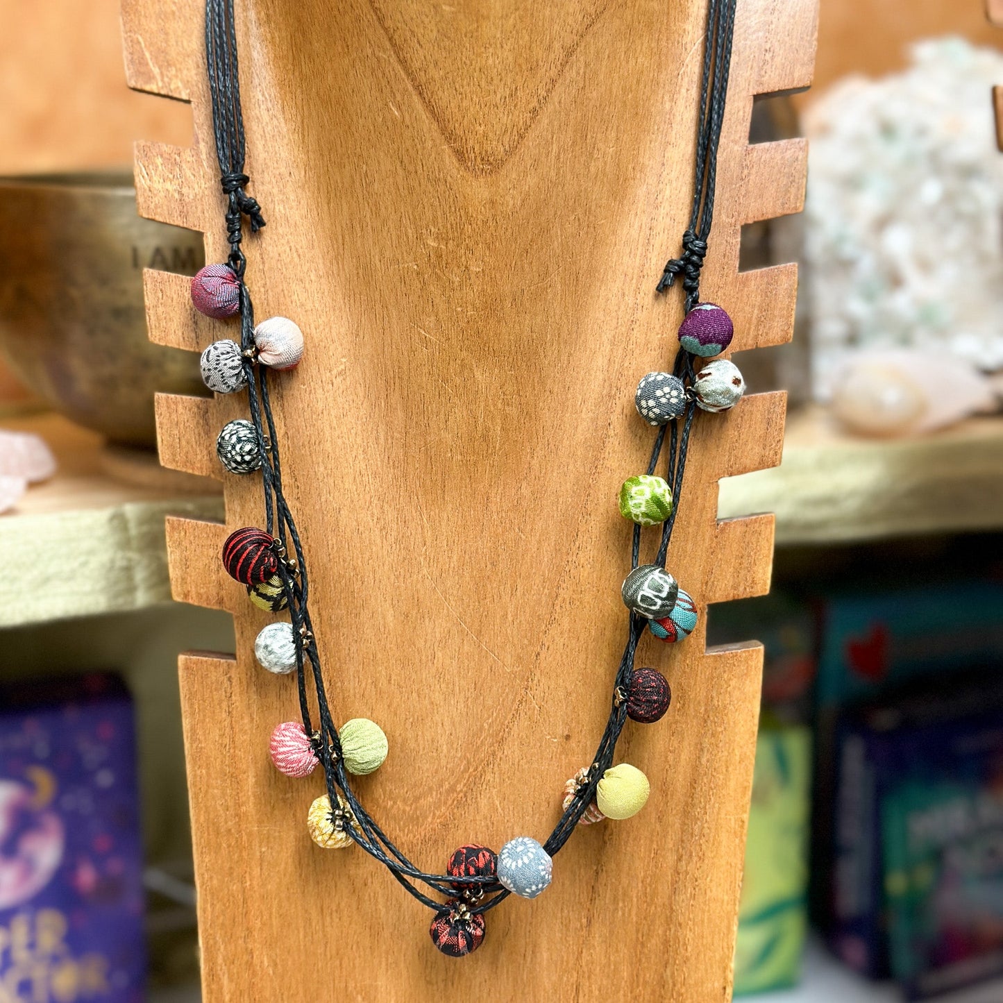 Handmade Vintage Kimono Multi-Ball Necklace - 1 pc.-The Bead Gallery Honolulu
