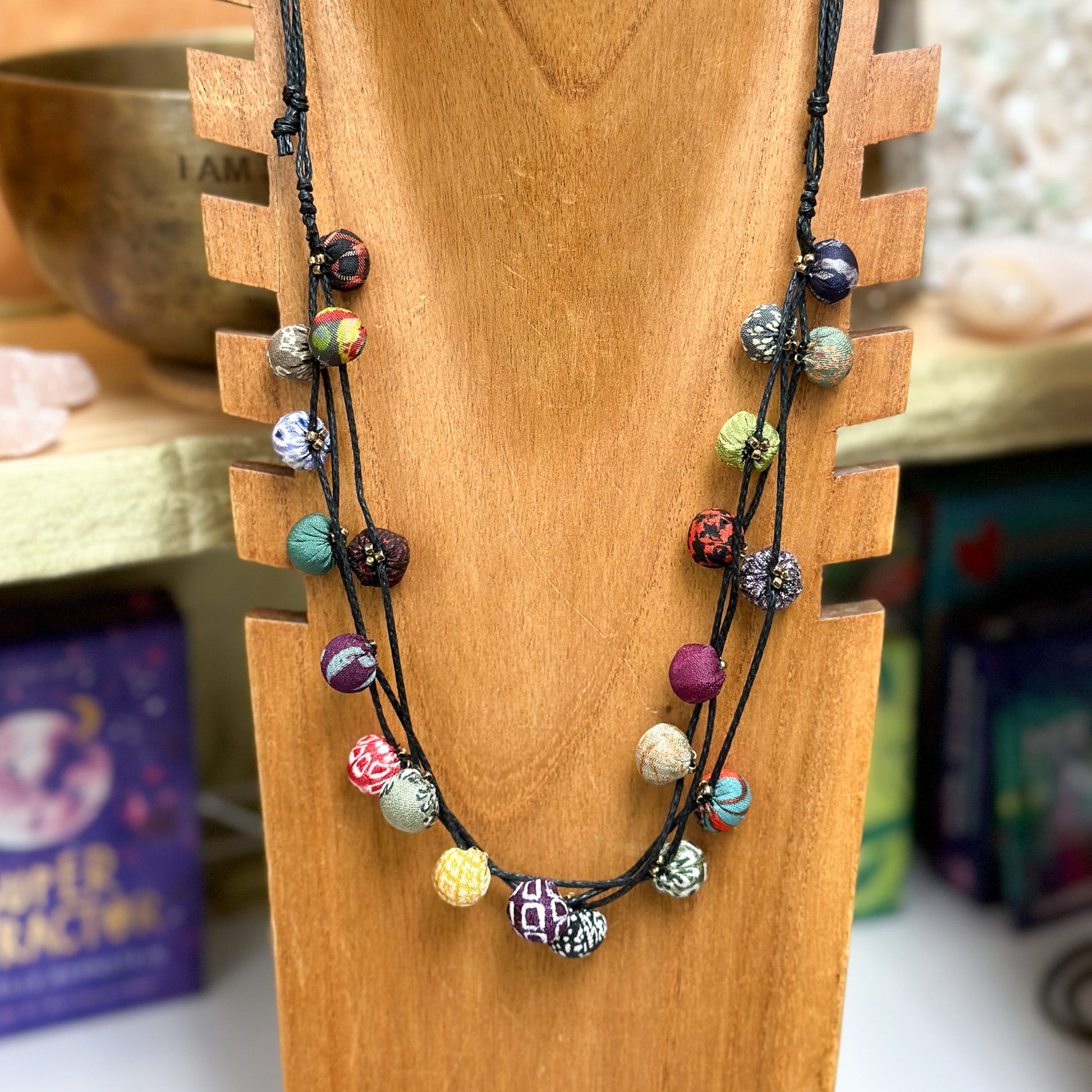 Handmade Vintage Kimono Multi-Ball Necklace - 1 pc.-The Bead Gallery Honolulu