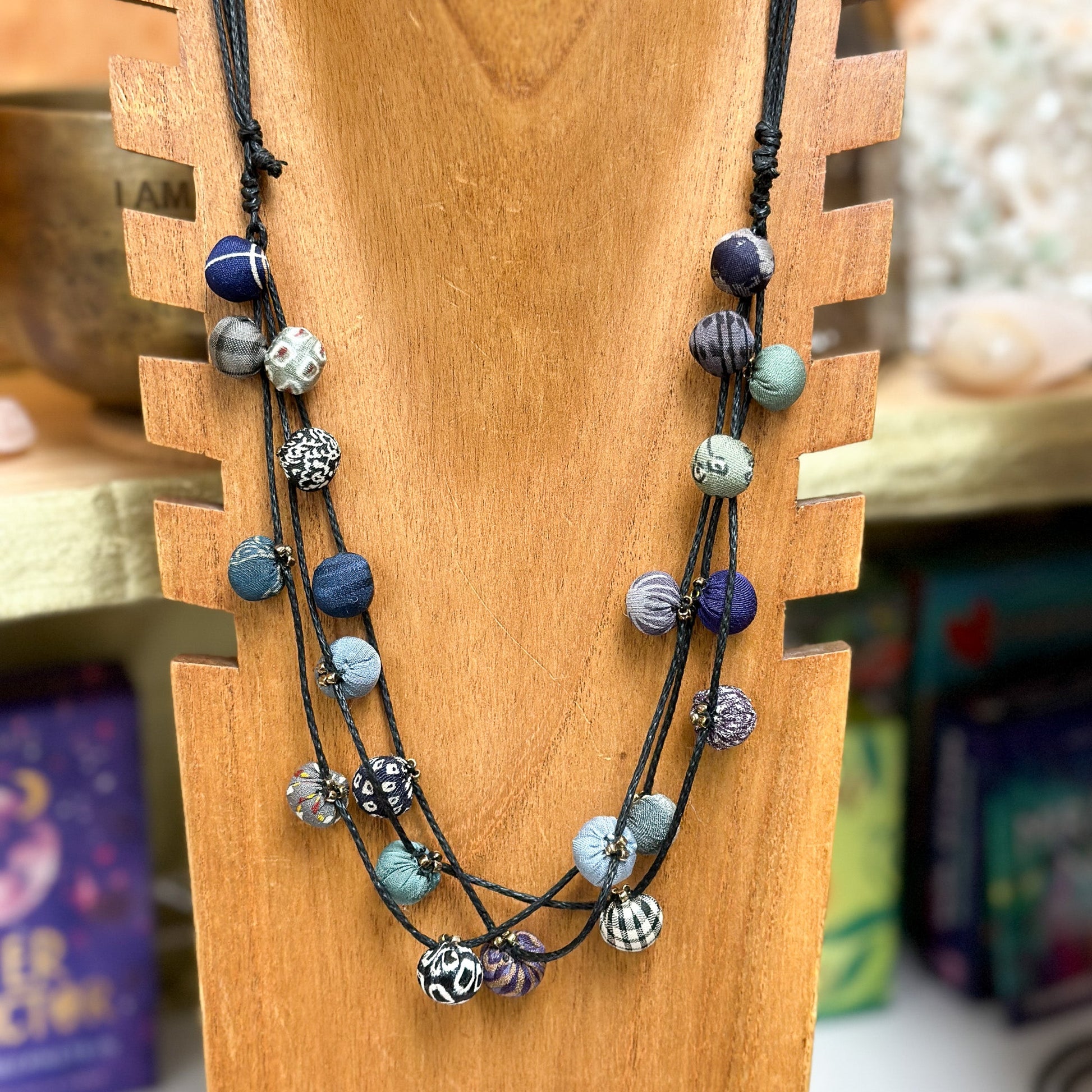 Handmade Vintage Kimono Multi-Ball Necklace - 1 pc.-The Bead Gallery Honolulu