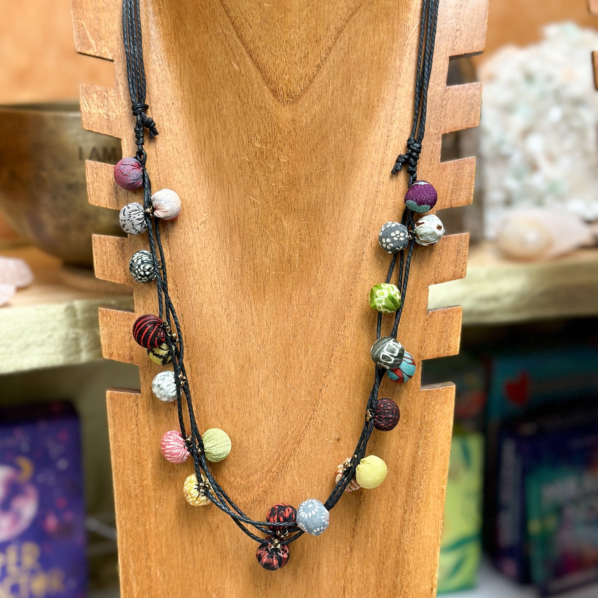 Handmade Vintage Kimono Multi-Ball Necklace - 1 pc.-The Bead Gallery Honolulu
