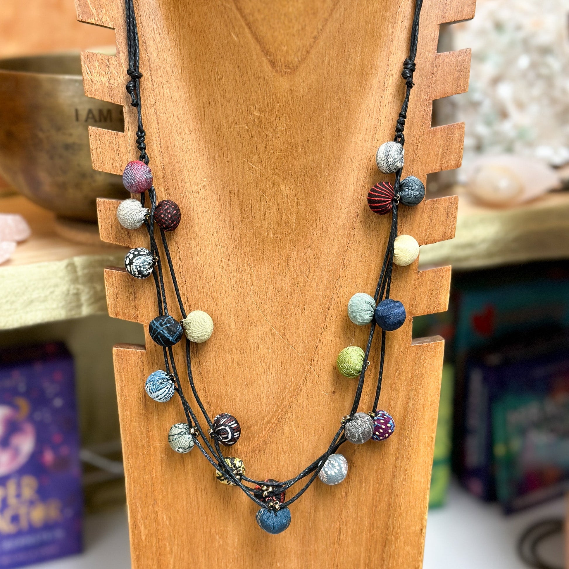 Handmade Vintage Kimono Multi-Ball Necklace - 1 pc.-The Bead Gallery Honolulu