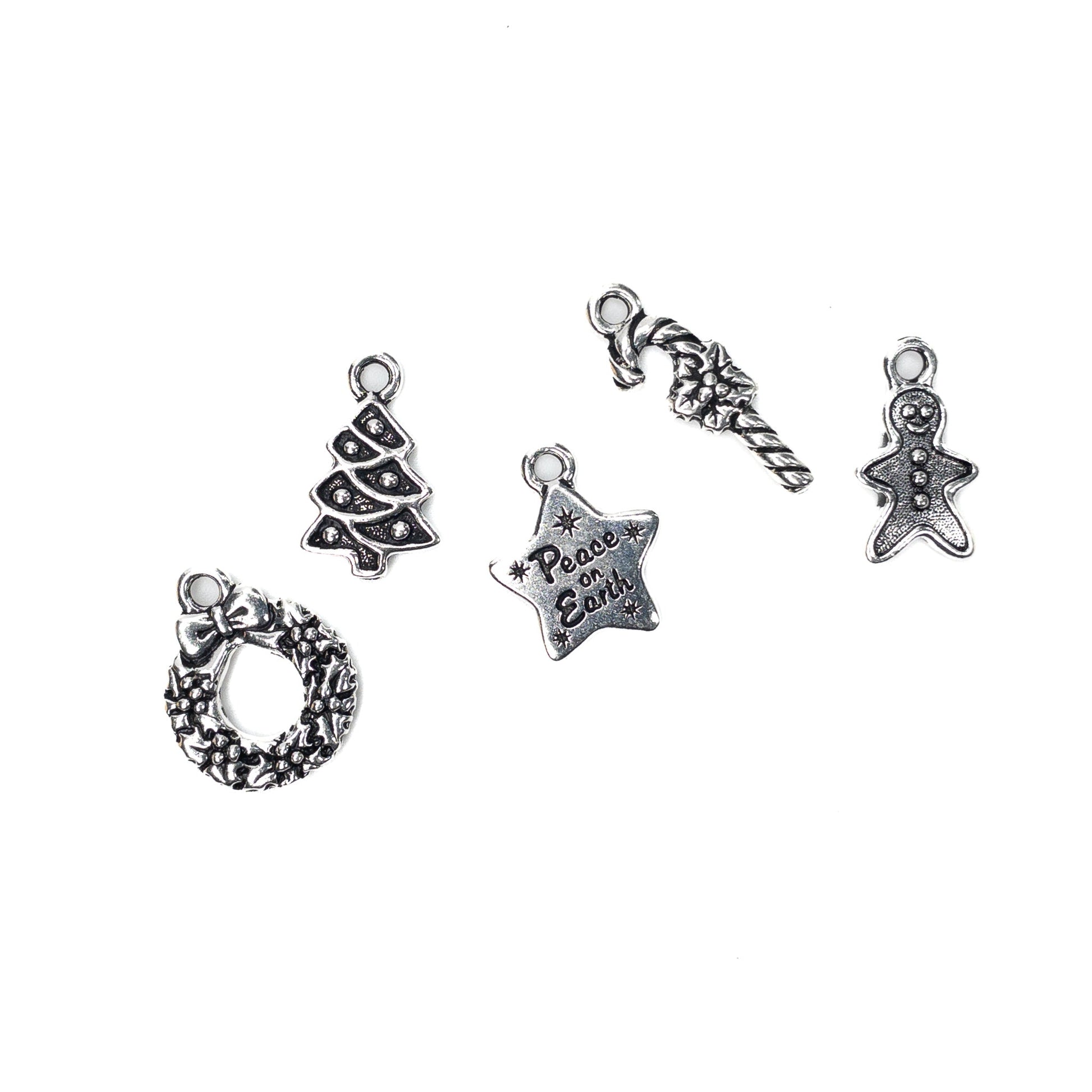 Happy Holidays Christmas Charm Mix - 5 pcs.