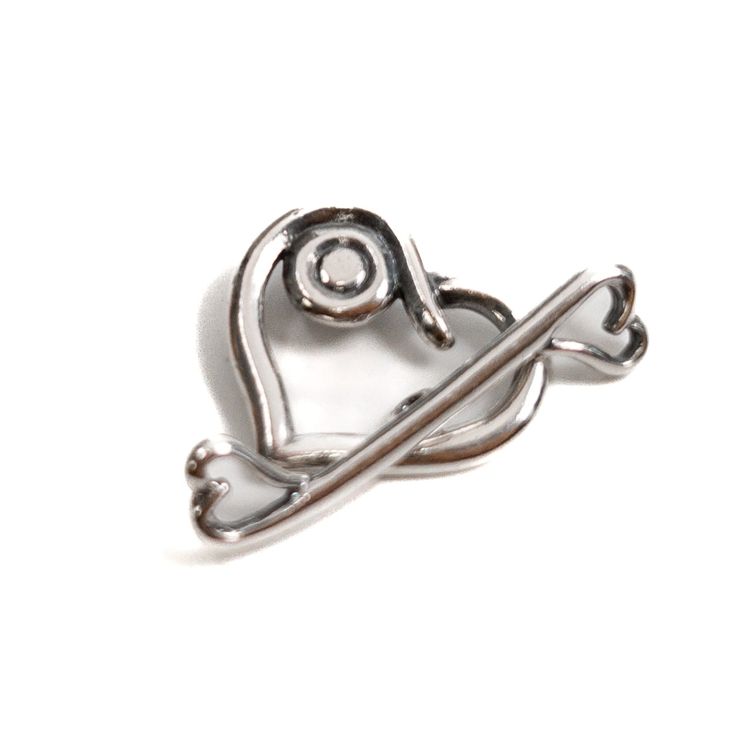 Heart Swirl Toggle (Sterling Silver) - 1 set