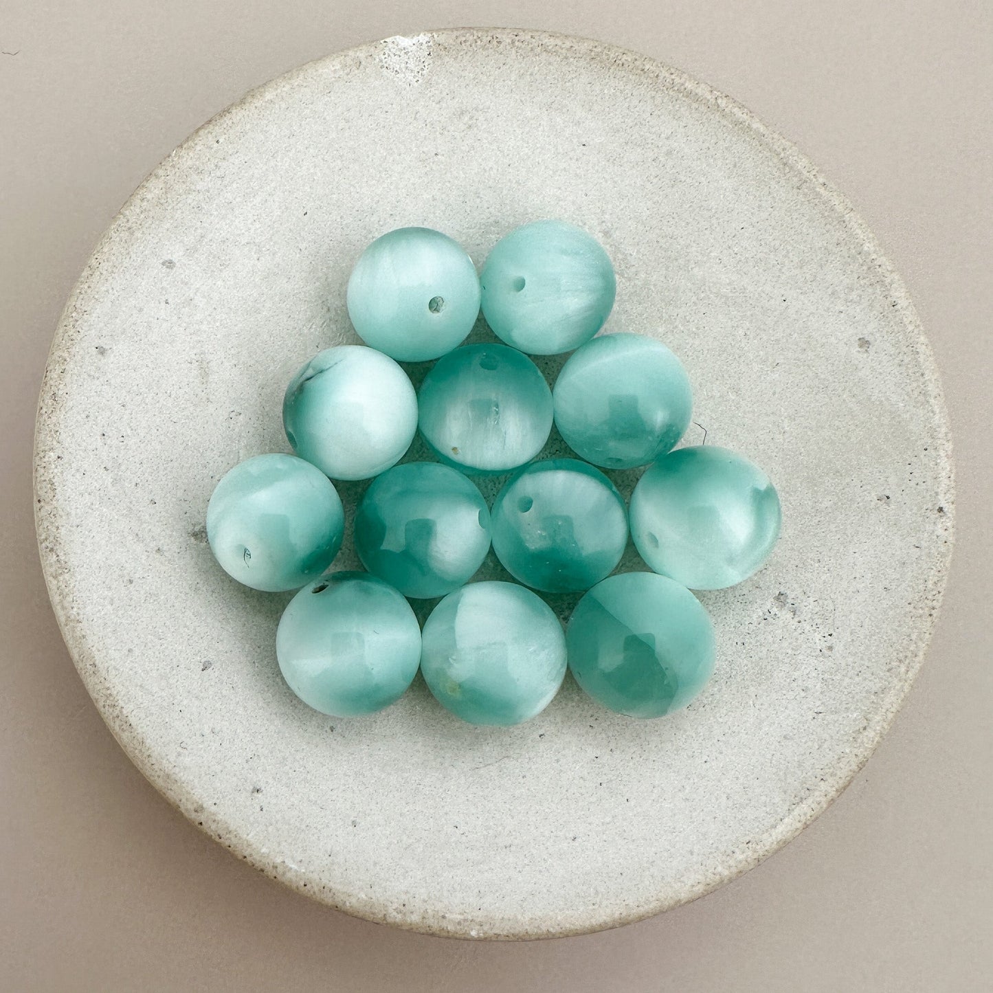 Hemimorphite 10mm Smooth Round Bead - 1 pc. (P3113)