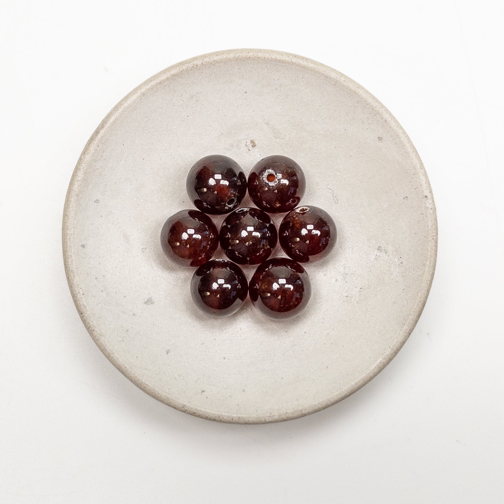 Hessonite Garnet 10mm Round Bead - 1 pc.