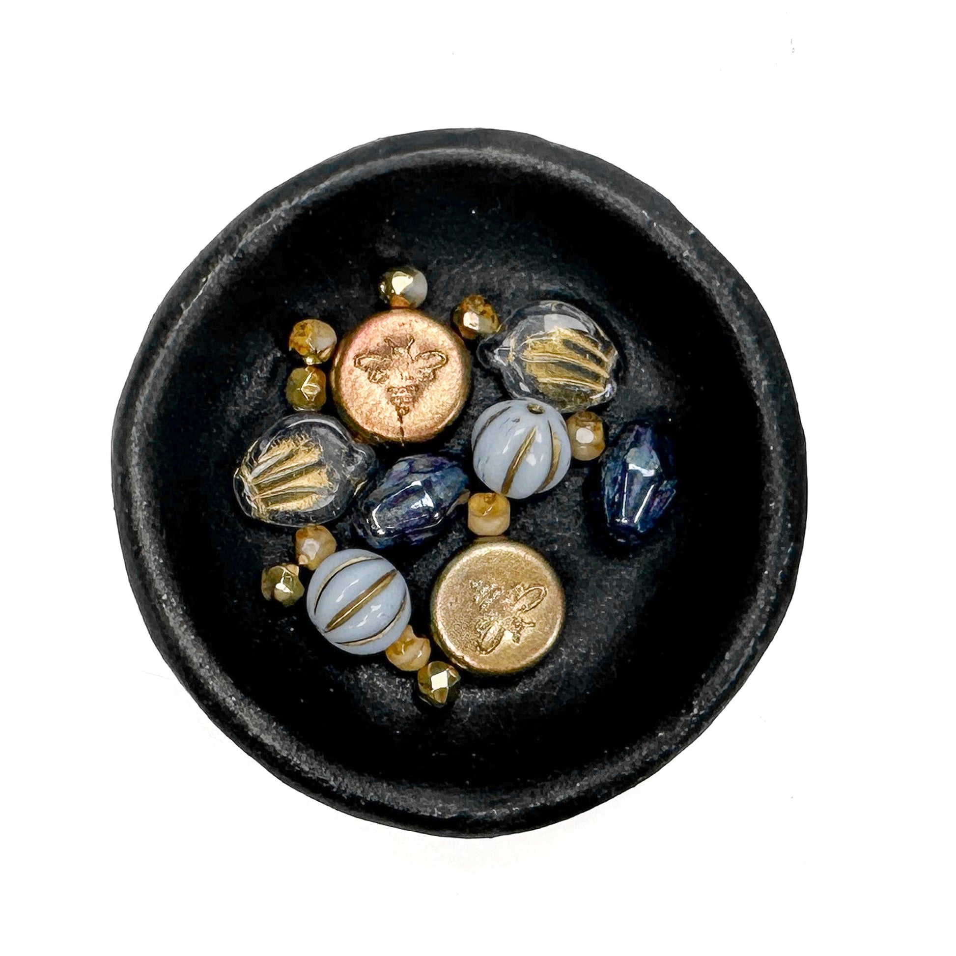 Honeybee Glass Bead Mix - 18 pcs.-The Bead Gallery Honolulu