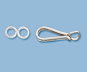 Hook & Eye Clasp (Sterling Silver) - 1 set-The Bead Gallery Honolulu