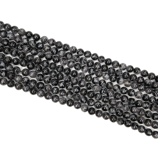 Indigo Gabbro 8mm Round Bead - 7.5" Strand