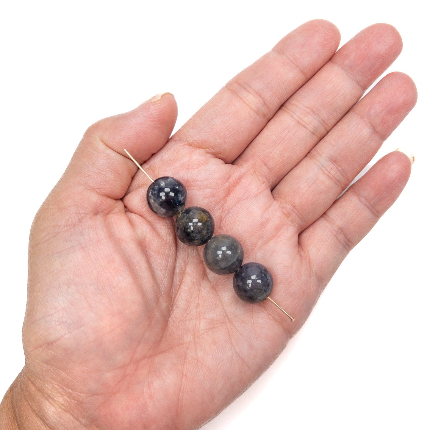 Iolite 13.5mm Round Bead - 1 pc.