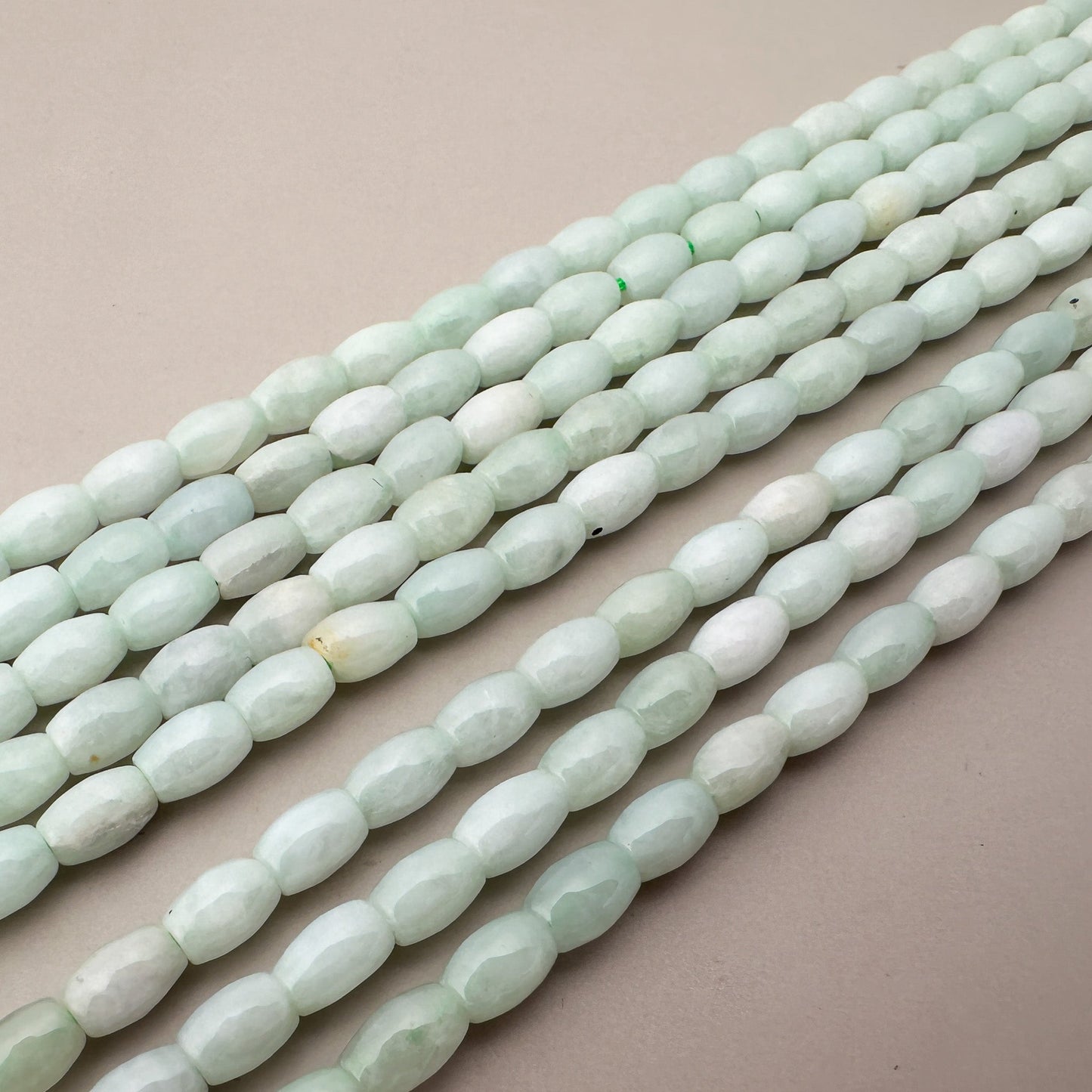 Jade 4x6mm Barrel Bead - 12" Strand (GEM2284)