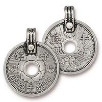 Asian Coin Charm (3 Colors Available) - 1 pc.