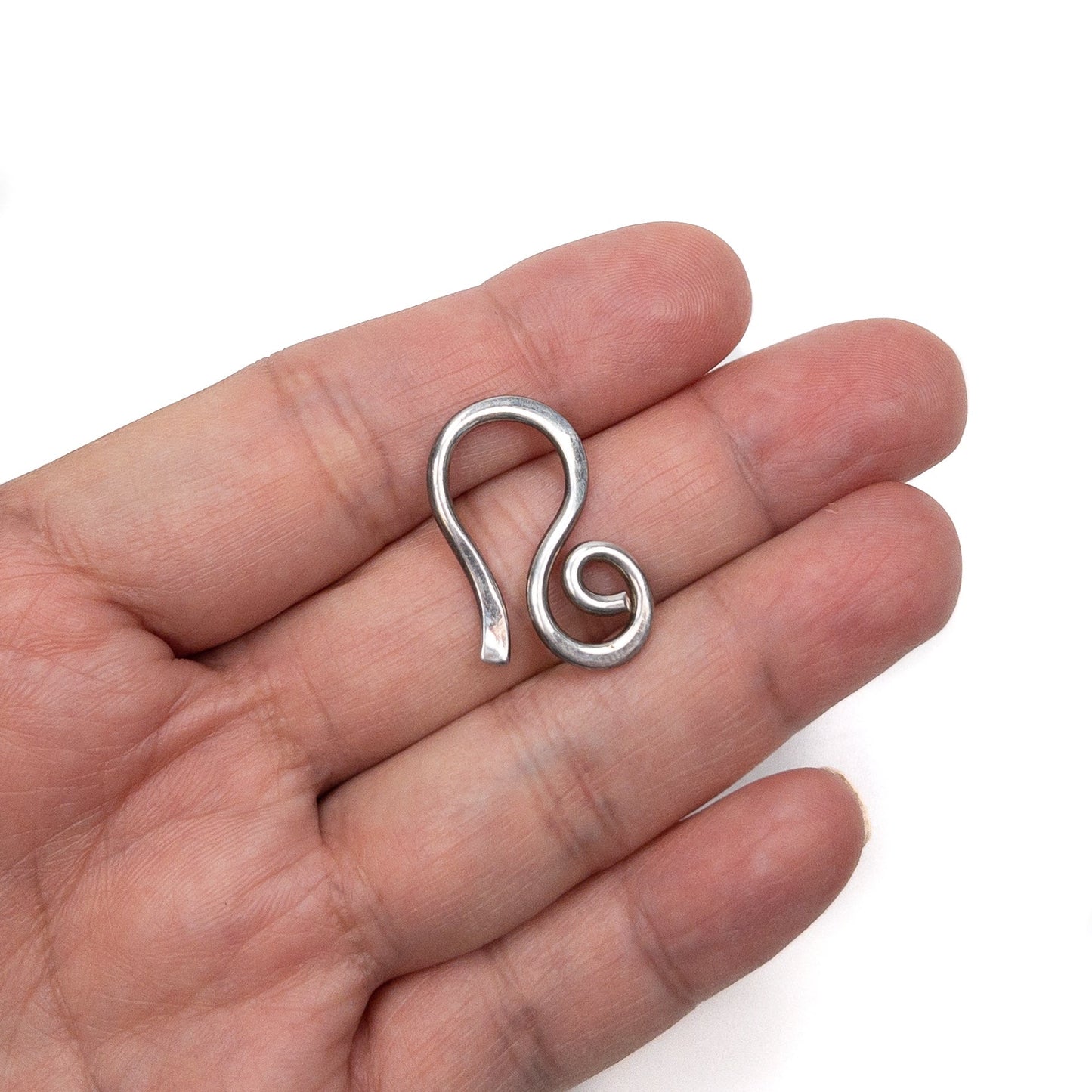 Jason's Custom Swirl Hook Clasp Sterling Silver - 1 pc.